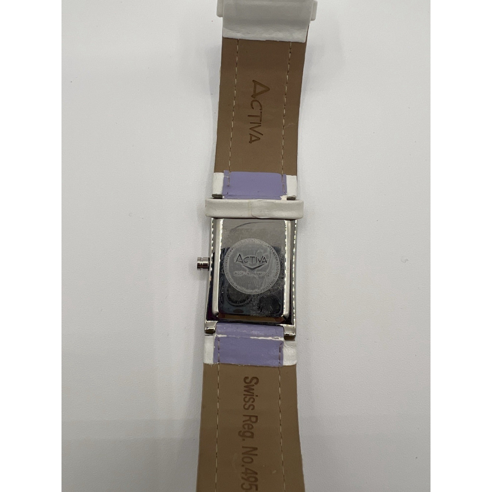 Activa Analog Woman’s Watch Purple Dial Leather Sliver Tone Casual Wristband - Picture 8 of 11